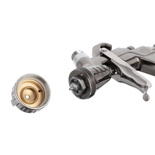 Фарбопульт пневматичний LVLP, форсунка 1.3мм, верхній пластиковий бачок 600мл., 2бар STORM INTERTOOL PT-0138