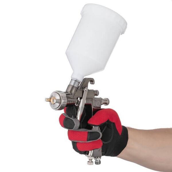 Фарбопульт пневматичний LVLP, форсунка 1.3мм, верхній пластиковий бачок 600мл., 2бар STORM INTERTOOL PT-0138