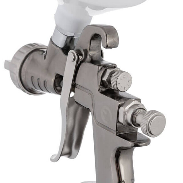 Фарбопульт пневматичний LVLP, форсунка 1.3мм, верхній пластиковий бачок 600мл., 2бар STORM INTERTOOL PT-0138