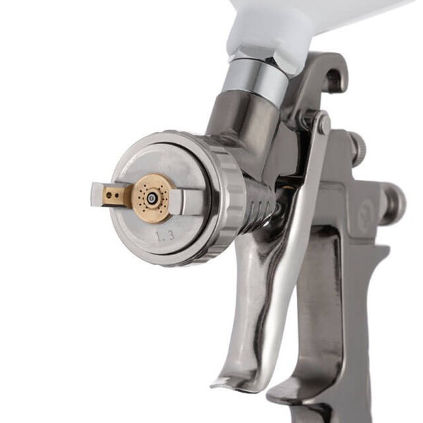 Фарбопульт пневматичний LVLP, форсунка 1.3мм, верхній пластиковий бачок 600мл., 2бар STORM INTERTOOL PT-0138