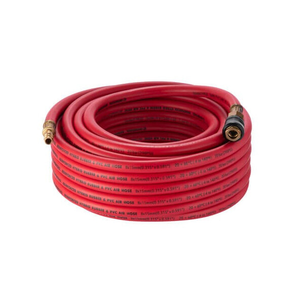 Шланг гібридний, професійний, 20 атм, 8*15мм, 15м з латунними швидкороз'ємними з'єднаннями, STORM INTERTOOL