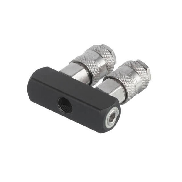 Розгалужувач повітря 1/4 "на 2 виходи, прямий, зі швидкороз'ємними з'єднаннями, 10 bar INTERTOOL PT-1854