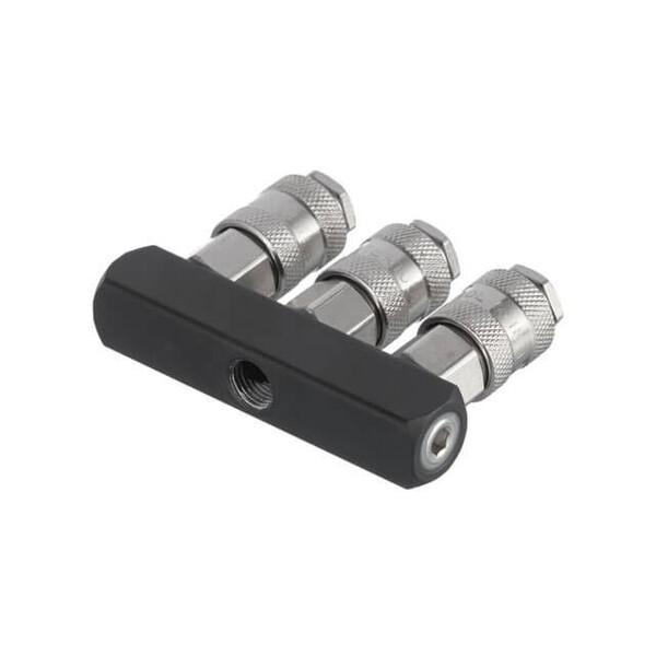 Розгалужувач повітря 1/4 "на 3 виходи, прямий, зі швидкороз'ємними з'єднаннями, 10 bar INTERTOOL PT-1855