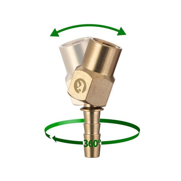 Шарнір поворотний внутрішня різьба 1/4" на шланг 8 мм, латунь STORM INTERTOOL PT-2201
