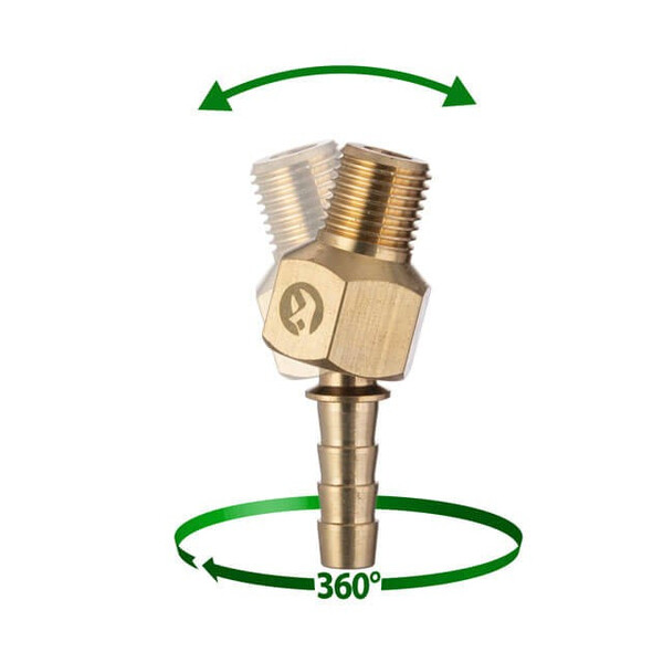 Шарнір поворотний зовнішня різьба 1/4" на шланг 8 мм, латунь STORM INTERTOOL PT-2205