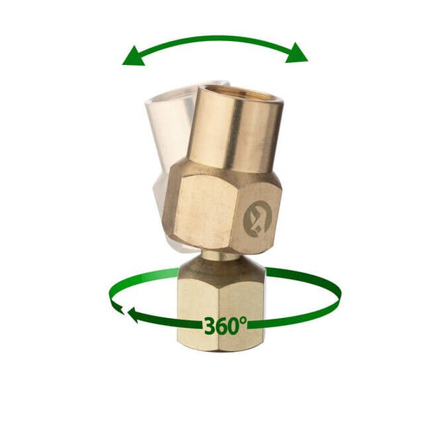 Шарнір поворотний внутрішня різьба 1/4 "- 1/4", латунь STORM INTERTOOL PT-2209