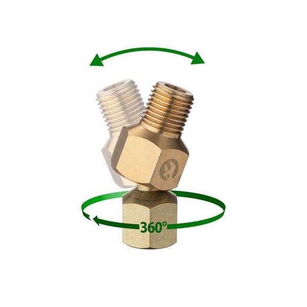 Шарнір поворотний внутрішня різьба 1/4 "- зовнішня різьба 1/4", латунь STORM INTERTOOL PT-2210