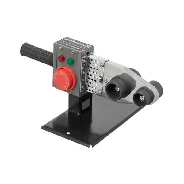 Паяльник для пластикових труб, 850 Вт, 0-300°C, насадки 20, 25, 32, 40, 50, 63 мм, металевий кейс INTERTOOL