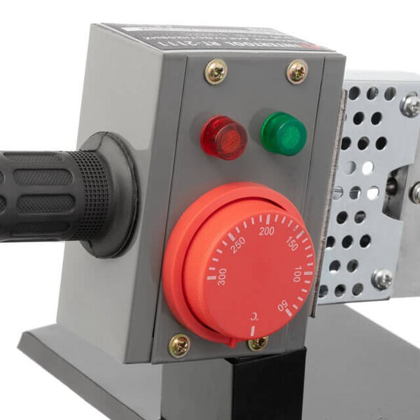 Паяльник для пластикових труб, 850 Вт, 0-300°C, насадки 20, 25, 32, 40, 50, 63 мм, металевий кейс INTERTOOL