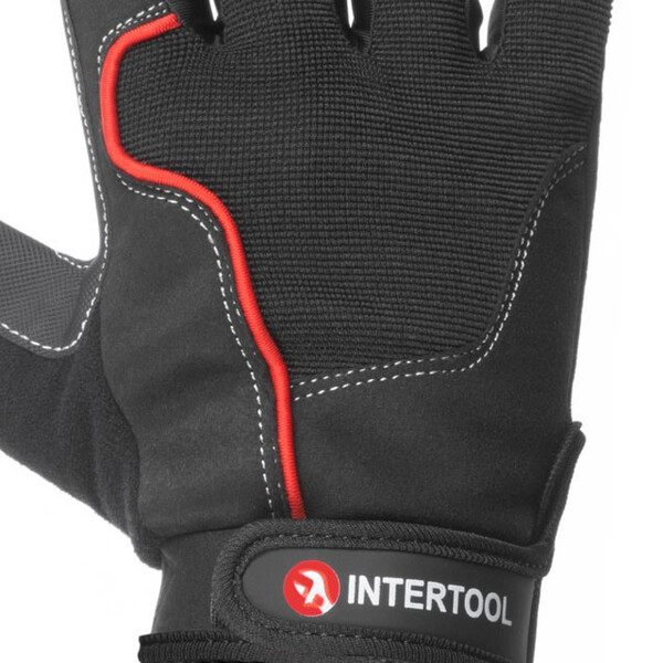 Рукавичка без пальців, екошкіра "amara", захисні вставки на долоні, вставки на тильній стороні долоні з