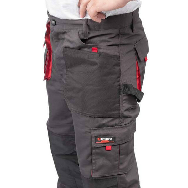 Брюки робочі 80% поліестер, 20% бавовна, щільність 260 г / м2, S INTERTOOL SP-3011