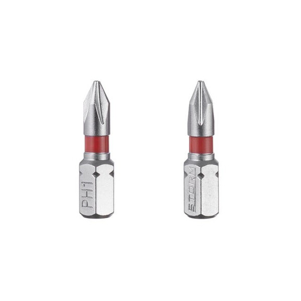 Комплект отверточних насадок PH1 1/4 "* 25мм, S2, уп. 2 од., STORM INTERTOOL VT-0217