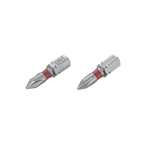 Комплект отверточних насадок PH1 1/4 "* 25мм, S2, уп. 2 од., STORM INTERTOOL VT-0217