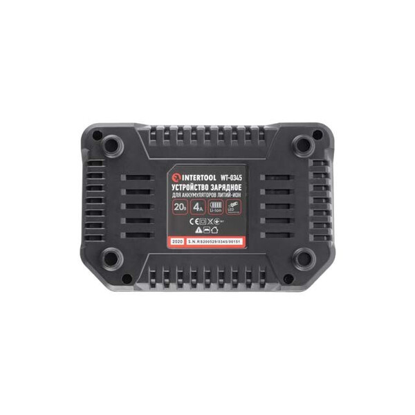 Пристрій зарядний для акумуляторів Li-ion 20 В, струм заряду 4.0 А INTERTOOL WT-0345