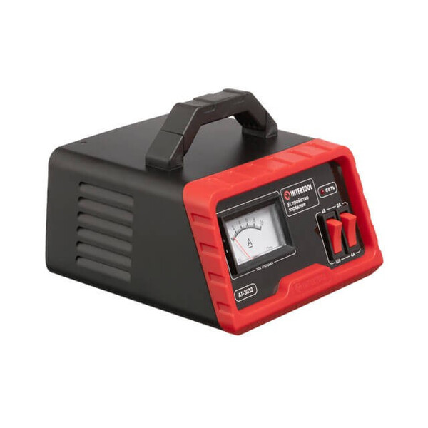 Зарядний пристрій INTERTOOL AT-3032 для акумуляторів 6/12 В, 2/4 А, 4-45 Ач