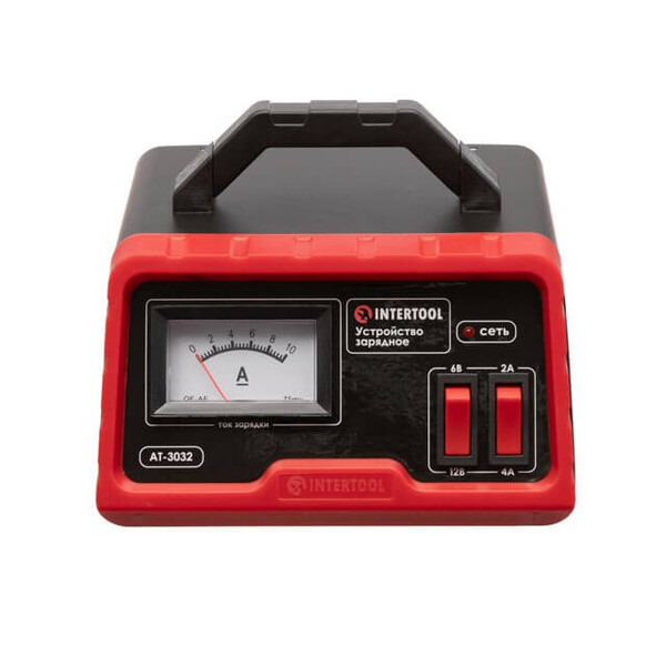 Зарядний пристрій INTERTOOL AT-3032 для акумуляторів 6/12 В, 2/4 А, 4-45 Ач