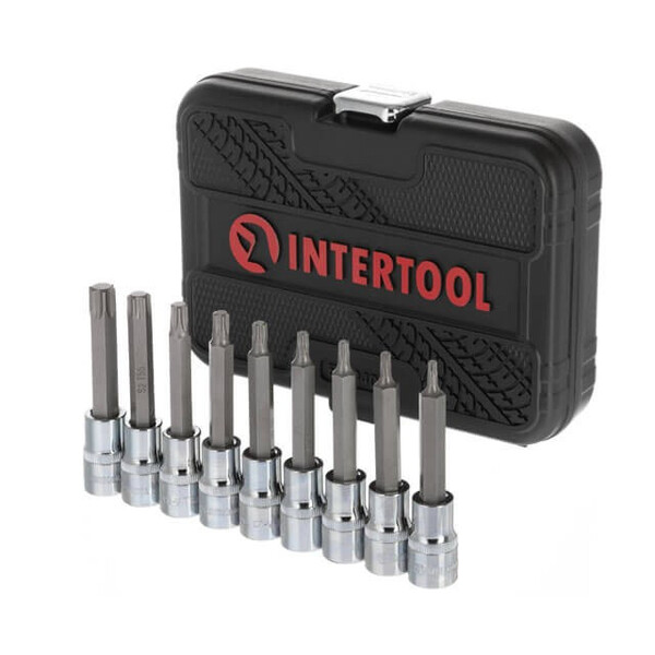 Набір біт TORX 1/2 T20-T60, 100мм, S2, STORM INTERTOOL ET-8401