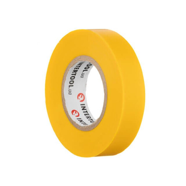 Стрічка ізоляційна 0.15мм*17мм*20м жовта INTERTOOL IT-0052