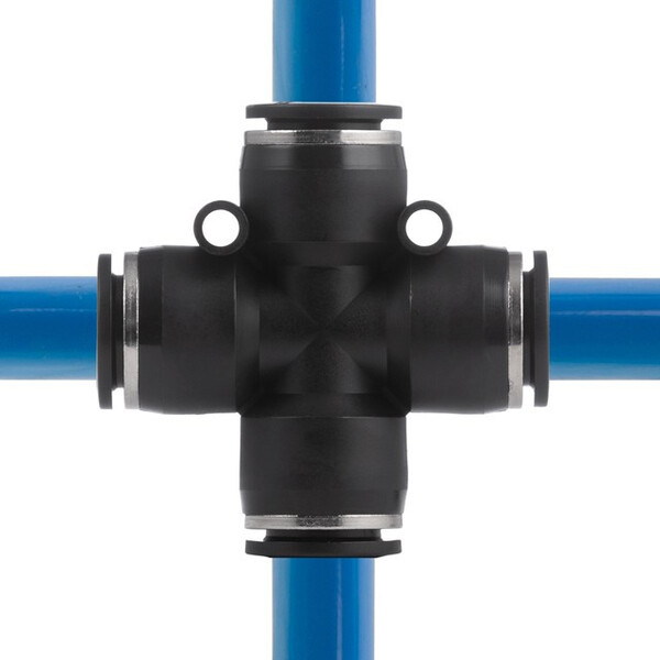 З'єднання цангове Х-подібне для поліуретанових та інших шлангів 12 мм INTERTOOL PT-2369