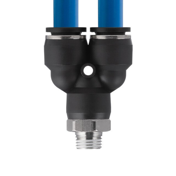 З'єднання цангове Y-подібне для поліуретанових та ін. шлангів 12*12мм, 1/4" зовн. різьба INTERTOOL PT-2379