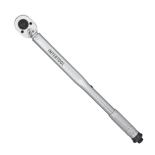 Ключ динамометричний 1/2" перехідник 1/2x3/8, подовжувач 125мм 1/2 28-210NM INTERTOOL XT-9007