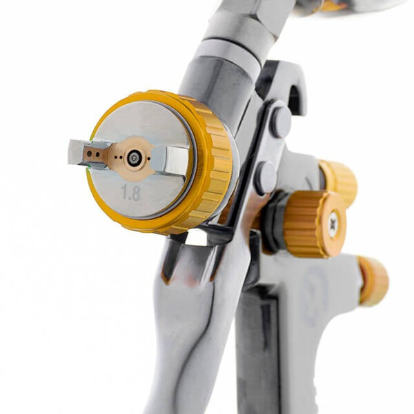 Фарбопульт пневматичний LVLP BRONZE професійний, верхній металевий бачок INTERTOOL PT-0135