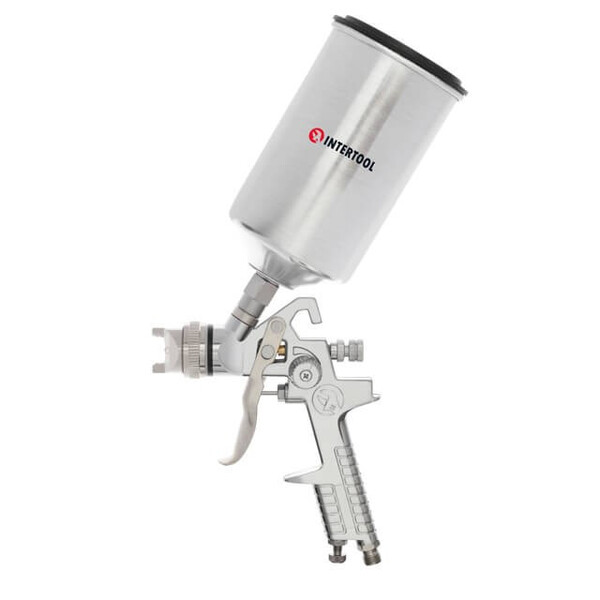 Фарбопульт пневматичний HVLP, верхній металевий бачок INTERTOOL PT-0107