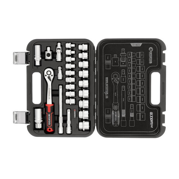 Набір інструментів 3/8 , 26ед., Cr-V STORM INTERTOOL ET-8026