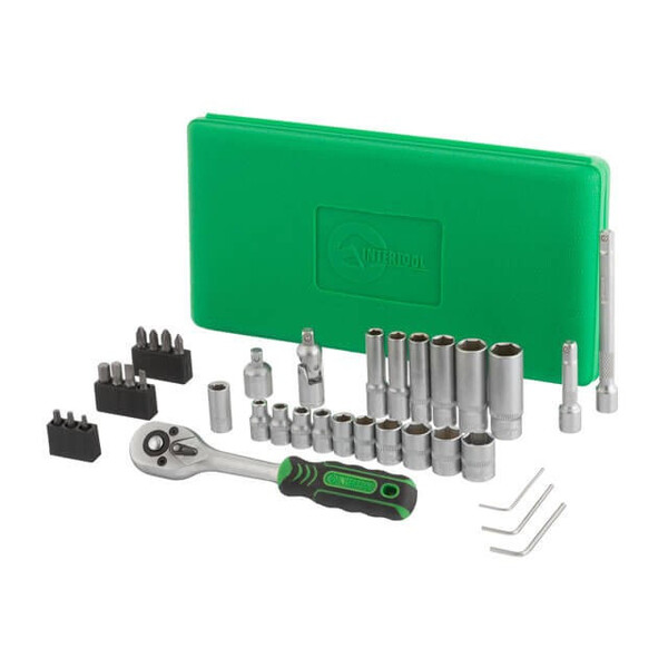 Набор торцевых головок с трещоткой Intertool ET-6036