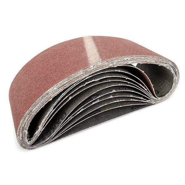 Стрічка шліфувальна 75 x 457мм, зерно 120 уп.10шт. INTERTOOL BT-0312