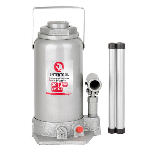 Домкрат-стовпчик одноштоковий 30 т INTERTOOL GT0029