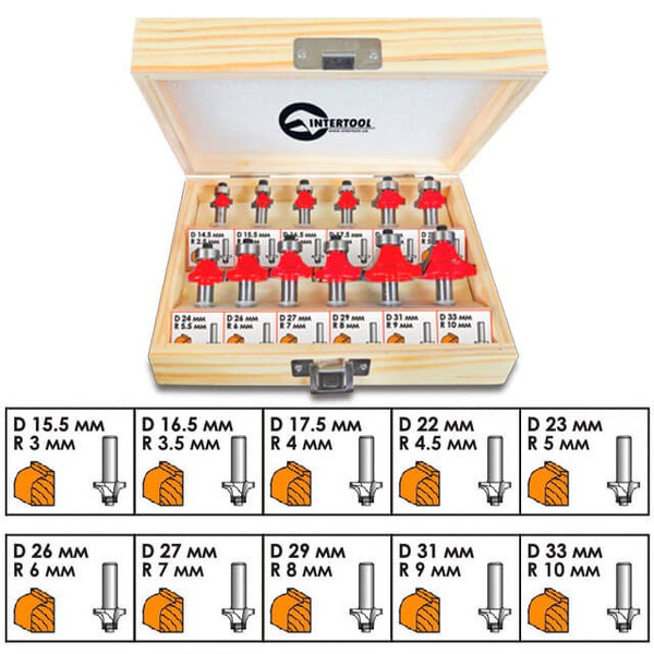 Набір фрез Intertool HT-0077