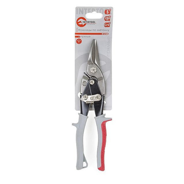 Ножиці по металу 250 мм, прямі INTERTOOL HT-0180