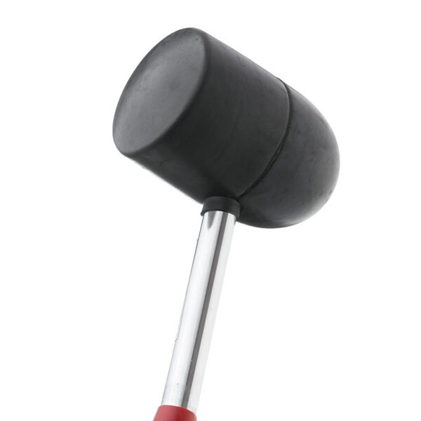 Киянка гумова 1250 г, 90 мм. чорна гума, металева ручка. INTERTOOL HT-0228