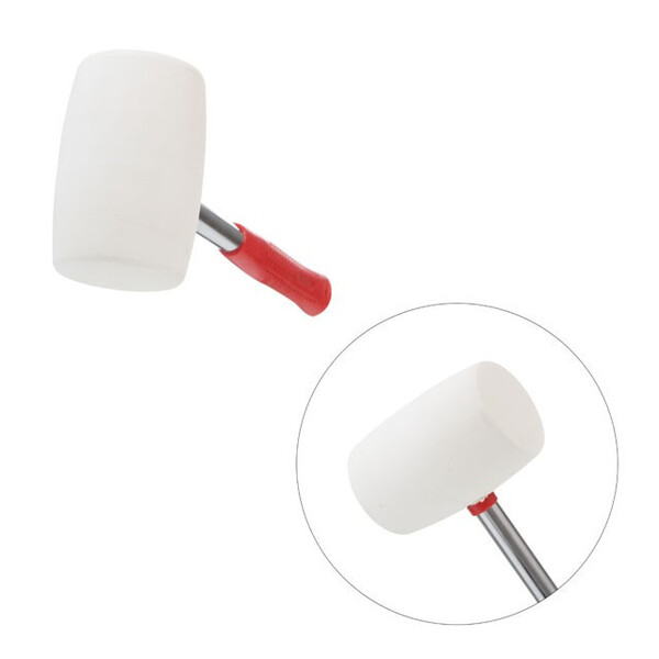 Киянка гумова 680 г.80 мм, біла гума, ручка INTERTOOL HT-0235