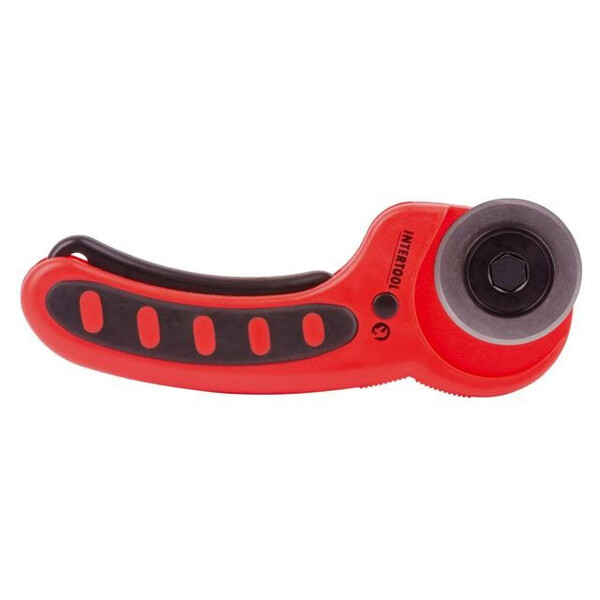 Нож металлический с резиновыми вставками под лезвие 18мм INTERTOOL HT-0510