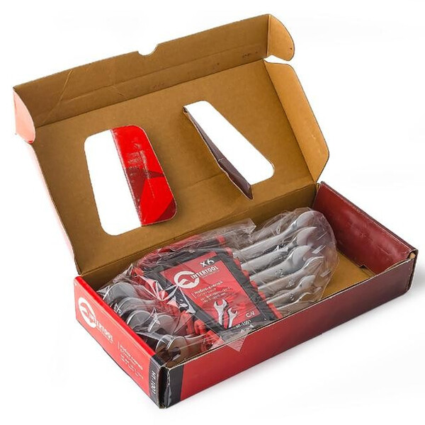 Набір ключів ріжкових, 6шт. 6-17мм INTERTOOL HT-1001