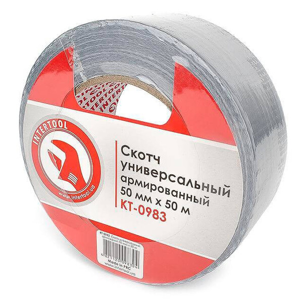 Скотч універсальний армований 50 мм * 50 м. INTERTOOL KT-0983