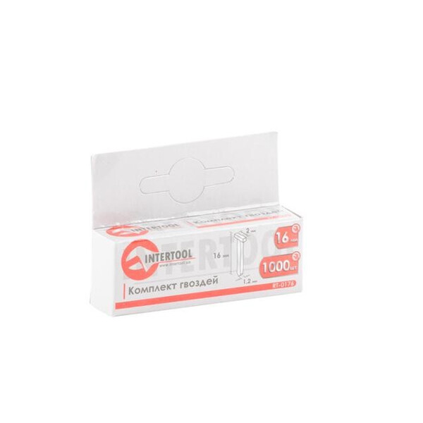 Цвях Intertool 16 мм (1000 шт.) (RT-0176)