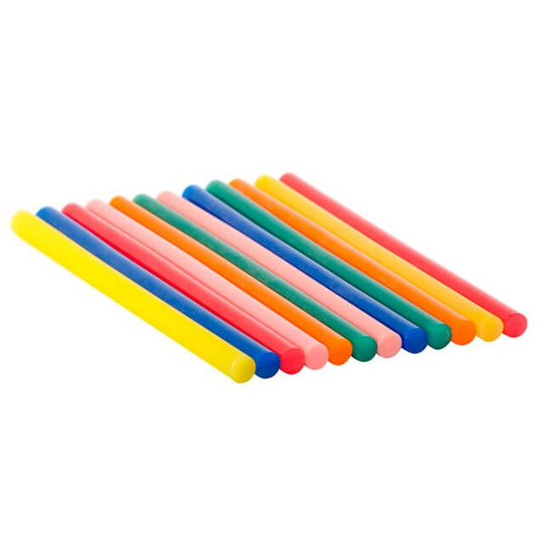 Комплект стрижнів клейових кольорових 11,2 мм * 200 мм, 12 шт. INTERTOOL RT-1028