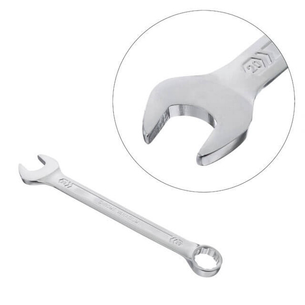 Ключ комбінований 20мм, Cr-V, покриття сатин-хром, DIN3113, STORM INTERTOOL XT-1020