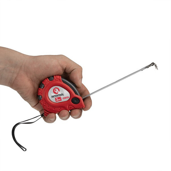 Рулетка з металевим полотном 5м x 19мм "Супер Магніт" блістер INTERTOOL MT-0305