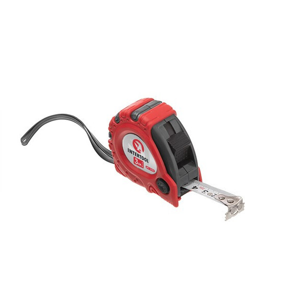 Рулетка з металевим полотном 5м x 19мм "Супер Магніт" блістер INTERTOOL MT-0305