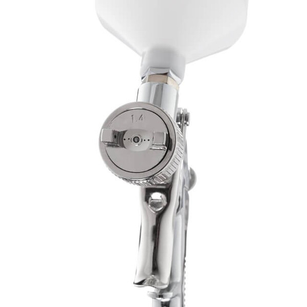 Фарбопульт пневматичний HP, форсунка 1.4мм, верхній пластиковий бачок 600мл, 5бар INTERTOOL PT-0112