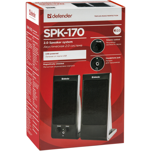 Комп.Акустика DEFENDER 2.0 SPK-165/SPK-170 4W USB чорний