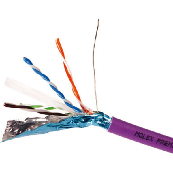 Кабель MOLEX U/FTP 4 пары PowerCat 6A (Cat6A 10G) LSZH 500м барабан