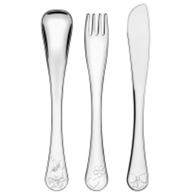 Столові прилади TRAMONTINA BABY Le Petit pink рожевий / X3 пр. Стол.пріборов (66973/005)