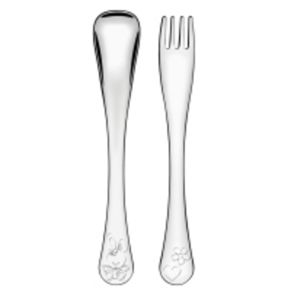 Столові прилади TRAMONTINA BABY Le Petit pink /X2 пр. (66973/015)