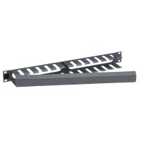 Панель органайзер MOLEX с крышкой, 19 дюймов, 1U, графітовий