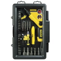 Отверточный держатель Pistol Grip Ratchet с храповым механизмом и набором из тридцати семи бит STANLEY 0-63-038